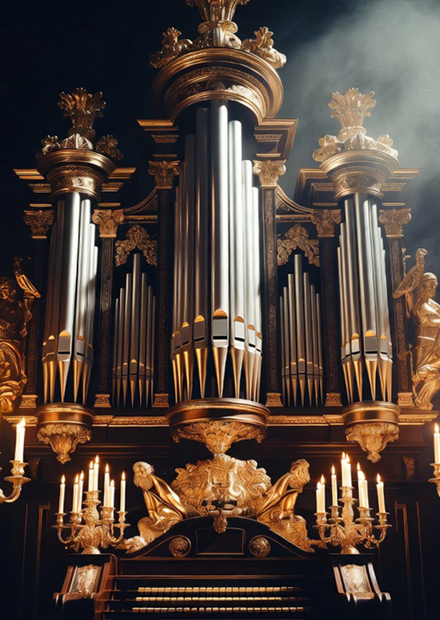 Старинный орган при свечах. Шедевры Европы: Германия, Италия, Франция, Испания