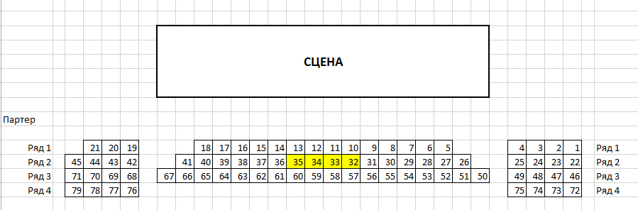 Схема зала театра ермоловой основная сцена