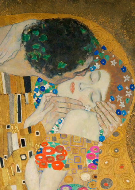 Мастер-класс по живописи «Густав Климт. Поцелуй. Картина с золотой поталью»