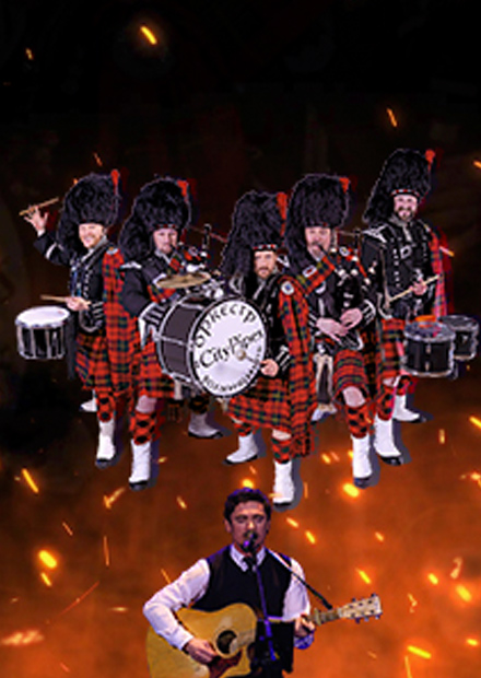 Рок-хиты на шотландских волынках от оркестра волынщиков City Pipes
