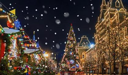 Рождественские огни мегаполиса