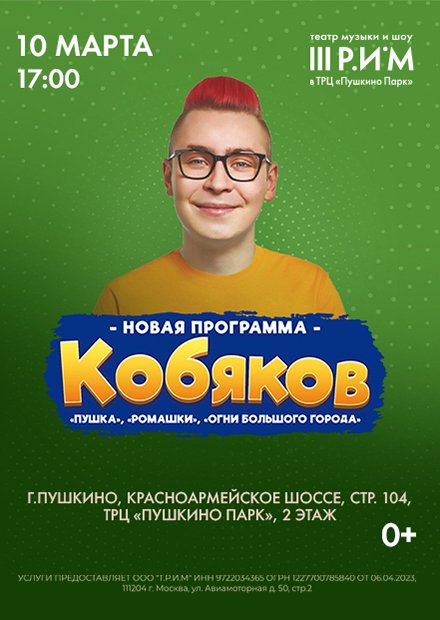Кобяков-шоу «Пушка», «Ромашки», «Огни большого города»