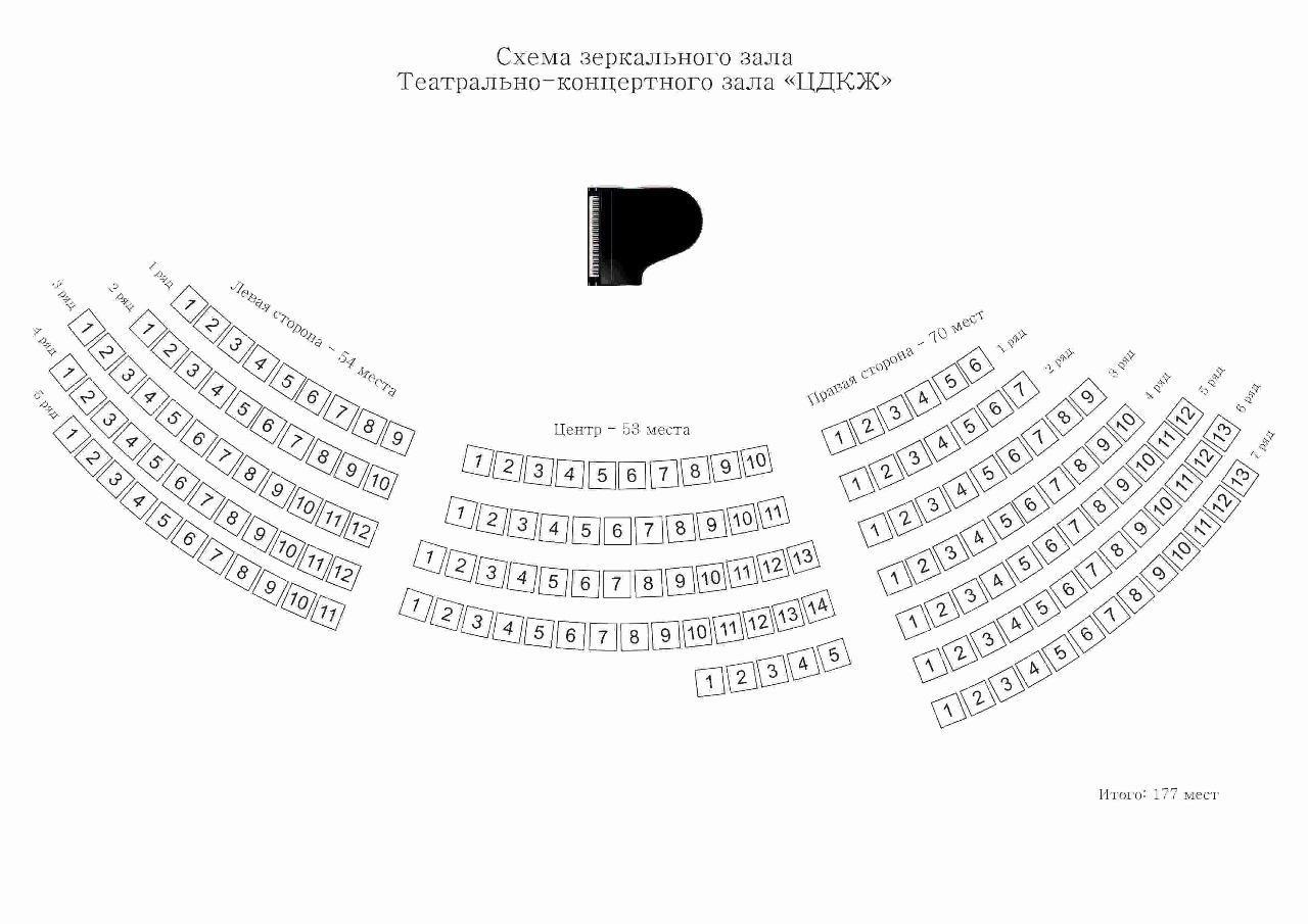 Схема зала ЦДКЖ, Зеркальный зал