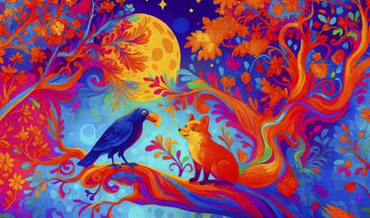 Artfonix. Песочное шоу "Басни Крылова" с живой музыкой и чтецом