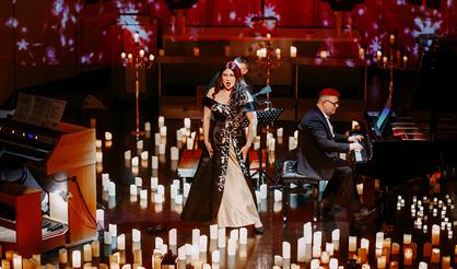 Орган при свечах