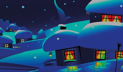 Ночь перед Рождеством. Два органа, мандолина, песочная анимация