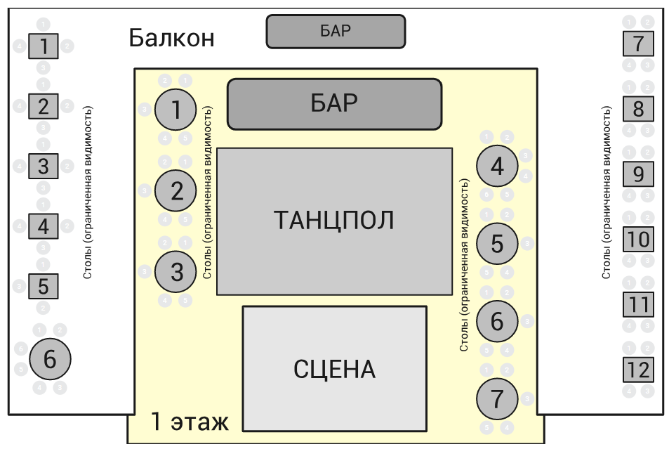 Карта зала