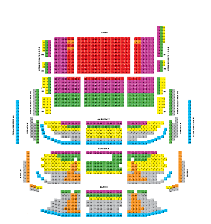 Московский театр оперетты схема зала с местами