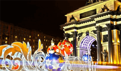 Новогодняя ночь на улицах города