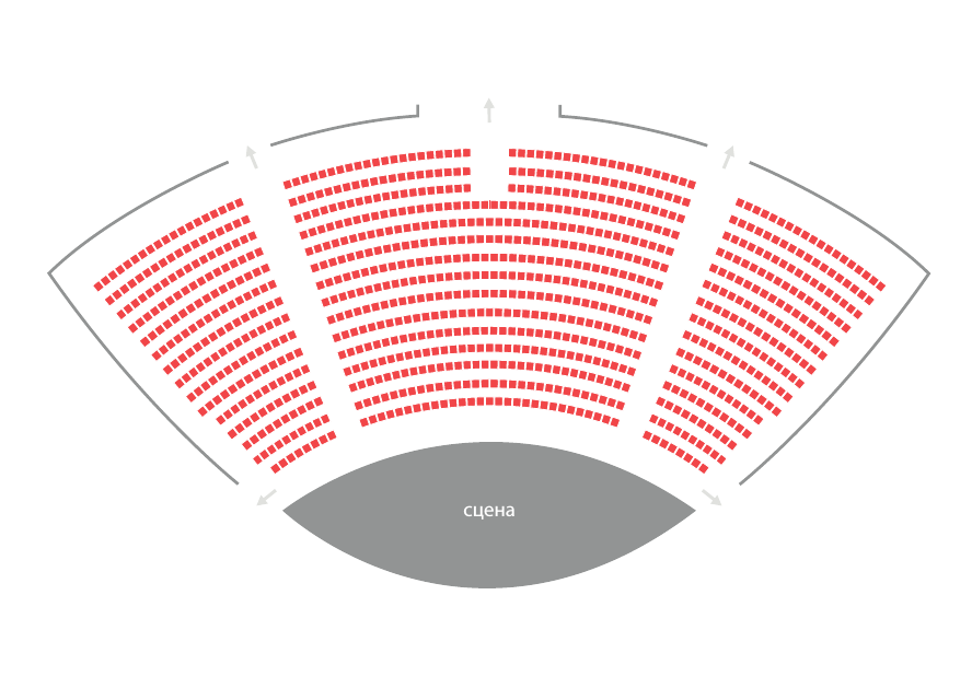 Схема зала Конгресс-центр на Вернадского