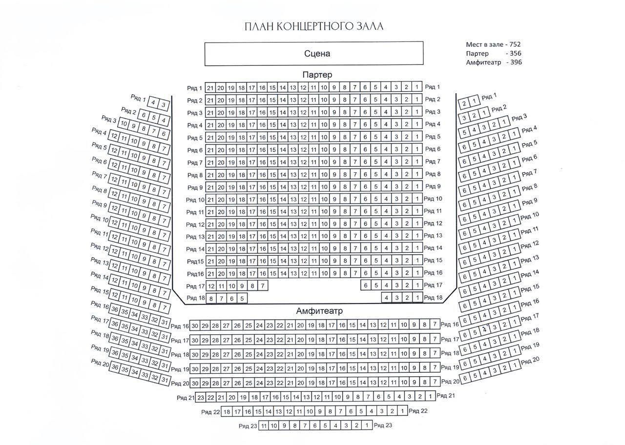 Концертный зал схема