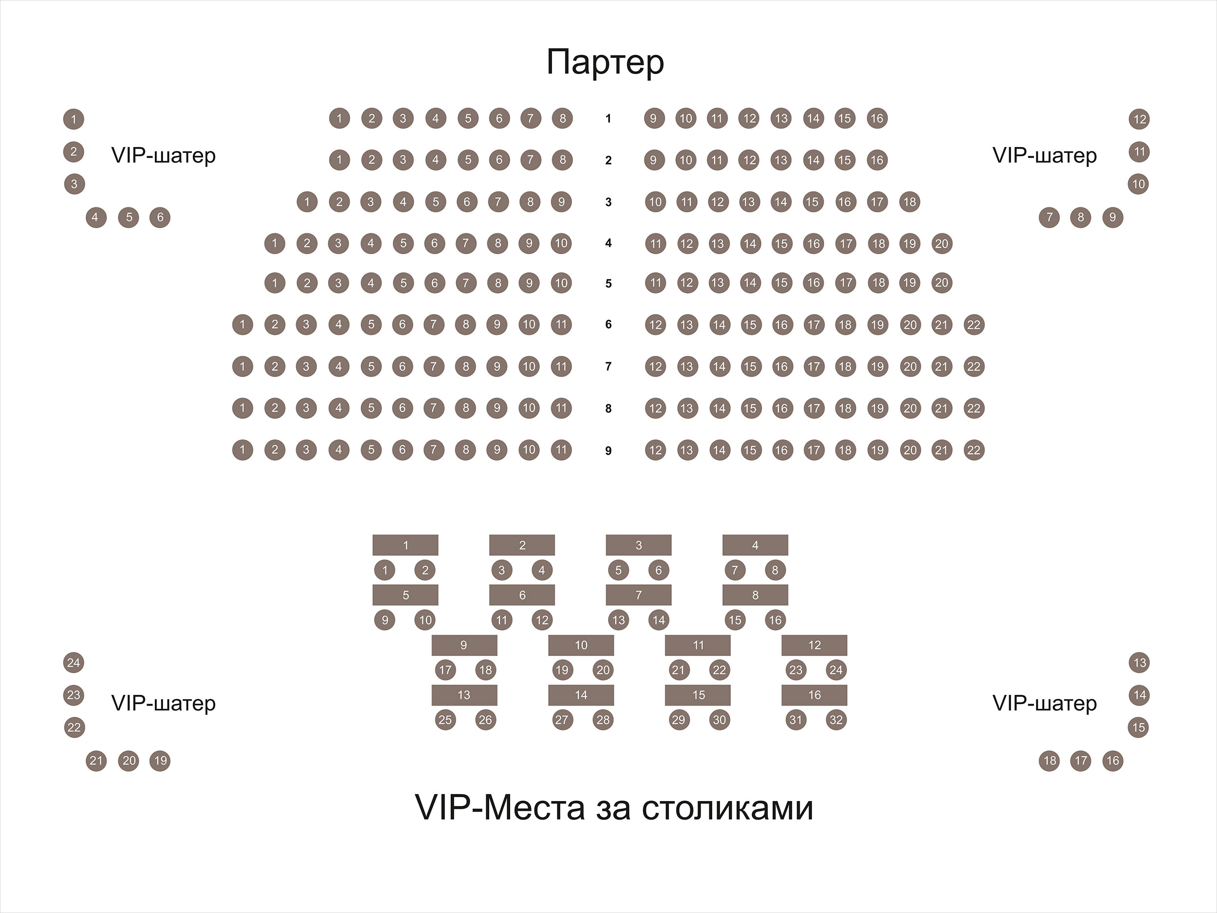 Схема зала Никольские ряды (г. Санкт-Петербург)