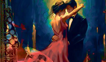 Театральный орган в усадьбе. В ритме танго. Орган, арфа, саксофон