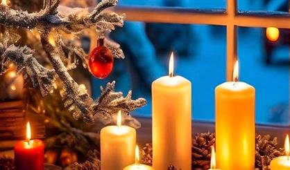 Театральный орган в усадьбе. Рождественский вечер при свечах. Орган, саксофон, голос