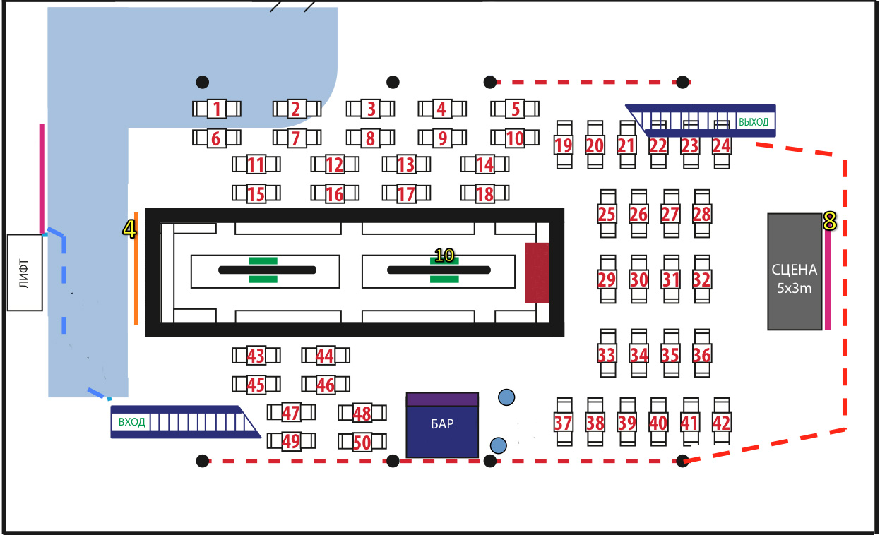 Клуб base схема зала