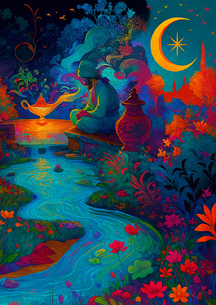 Artfonix. Песочное шоу "Волшебная лампа Аладдина" с живой музыкой и чтецами