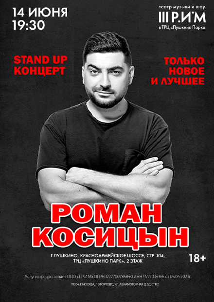 Роман Косицын. StandUp-концерт «Право на ошибку»