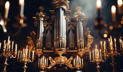 Старинный орган при свечах. Шедевры Европы: Германия, Италия, Франция, Испания