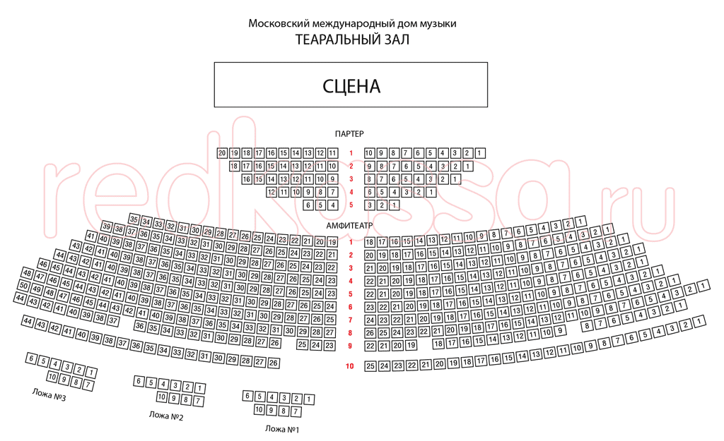 Схема московский дом музыки светлановский зал схема